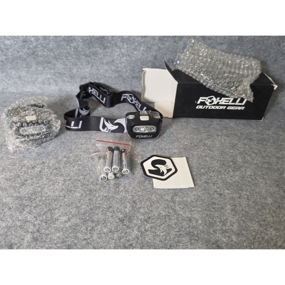 Foshelli Outdoor Gear LED Headlamps 2 Pack Adjustable Headlights w/ Batteries